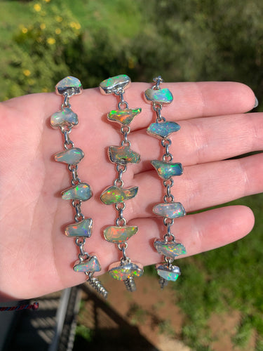 Ethiopian Opal Sterling Silver Bracelets ￼Variety*