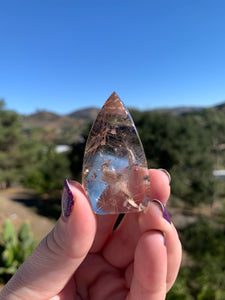 Light Smokey Quartz Flame with Rutile