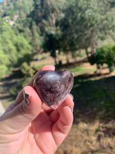 Gem Lepidolite Heart