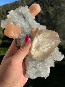 Apophyllite Stilbite Cubic Calcite From India AAA