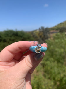 Larimar Dark Rounded Teardrop Sterling Silver Pendant