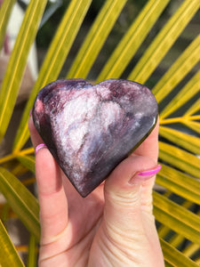 Gem Lepidolite Heart