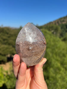 Lodolite Pink Quartz Flame