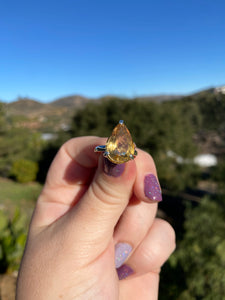 Honey Citrine Ring Variety Size 8