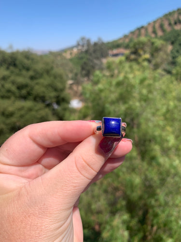 Lapis Sterling Silver Ring Size 6