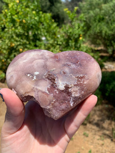 Lavender Pink Amethyst Druzy Heart on Stand