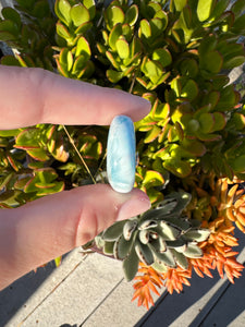 Larimar sterling silver teardrop Pendant*