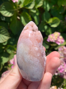 Pink Amethyst Druzy Flame