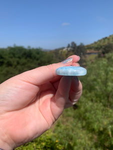 Larimar Fully Polished Cabbed Sterling Silver Pendant