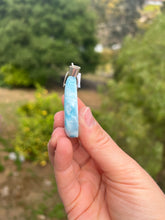 Load image into Gallery viewer, Larimar Teardrop Cab Sterling Silver Pendant