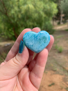 Larimar Rounded Heart Grade AAA