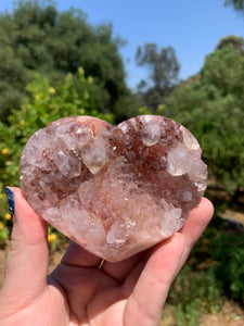 Lavender Pink Amethyst Druzy Heart on Stand