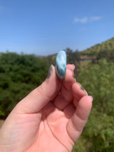 Load image into Gallery viewer, Larimar Rounded Sides Transparent Teardrop