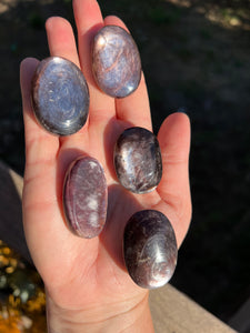 Gem Lepidolite Mini Palm Stones Intuitively Selected