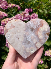 Load image into Gallery viewer, Pink Amethyst Druzy Heart on Stand