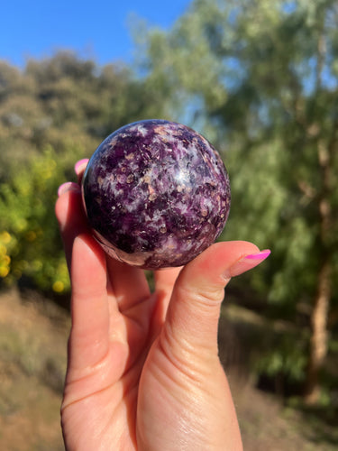 Lepidolite Unicorn Sphere