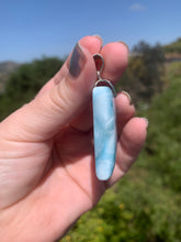 Load image into Gallery viewer, Larimar Rectangle Sterling Silver Pendant