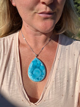 Load image into Gallery viewer, Larimar Sterling Silver XXXL AAA Pendant