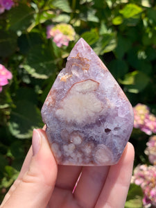 Pink Amethyst Druzy Flame