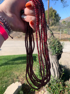 Garnet Beaded Necklaces 20” (Intuitively Selected)