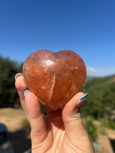 Fire Quartz Puffy Heart