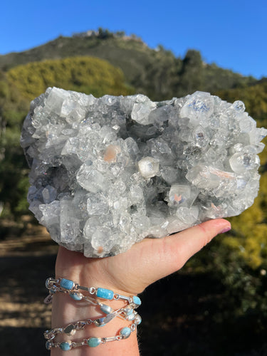 Apophyllite Cluster with Peach Stilbite