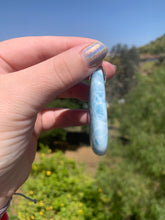 Load image into Gallery viewer, Larimar Rounded Teardrop Sterling Silver Pendant