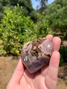 Lavender Pink Amethyst Druzy Heart on Stand