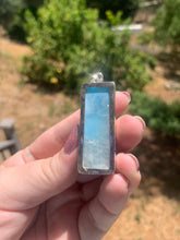 Load image into Gallery viewer, Larimar Sterling Silver Rectangle Pendant Grade AAA