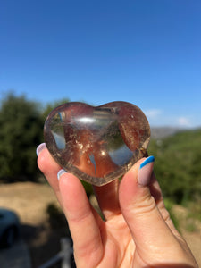 Smokey Citrine Puffy Heart