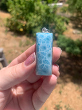 Load image into Gallery viewer, Larimar Sterling Silver Rectangle Pendant Grade AAA