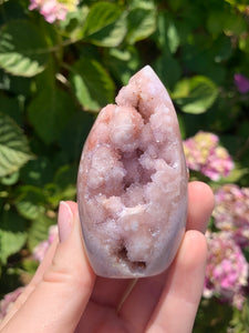 Pink Amethyst Druzy Flame