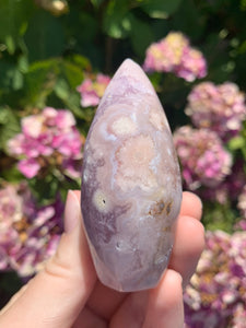 Pink Amethyst Druzy Flame