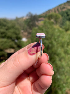 Pink Opal Sterling Silver Ring Size 8