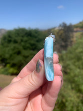 Load image into Gallery viewer, Larimar Rectangle Sterling Silver Pendant