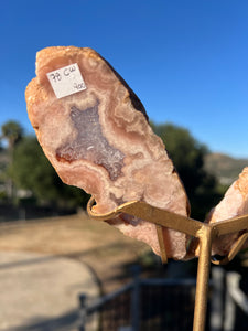 Pink Amethyst Butterfly Wings On Stand