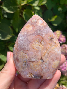 Pink Amethyst Druzy Flame