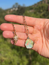 Load image into Gallery viewer, Fire Opal Rough Gold Electroformed 20&quot; necklace