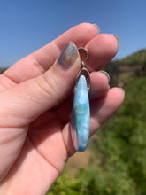 Load image into Gallery viewer, Larimar Teardrop Sterling Silver Pendant