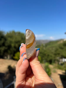 Golden Healer Quartz Flat Back Heart