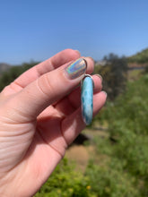 Load image into Gallery viewer, Larimar Circle Rounded Sterling Silver Pendant