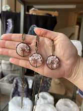 Load image into Gallery viewer, Tree Of Life Rose Quartz Brass 18&quot; Necklaces Intuitively Selected