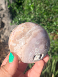 Pink Amethyst Flower Agate Sphere