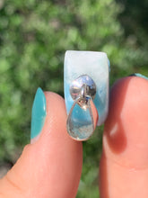 Load image into Gallery viewer, Larimar Moon Pendant Sterling Silver