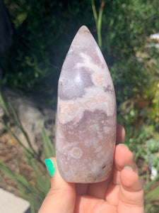 Lavender Pink Amethyst Flower Agate Flame