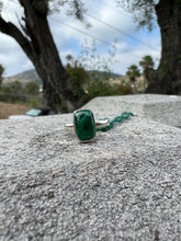 Load image into Gallery viewer, Malachite Sterling Silver Ring size 6