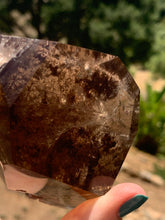 Load image into Gallery viewer, Smokey Quartz W Lodolite Rough Back