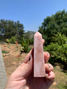 Pink Amethyst Flower Agate Tower