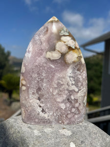 Lavendar Pink Amethyst Flower Agate Flame