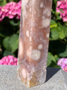 Pink Amethyst Tower w Lavender